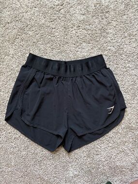 Gymshark Black High-Waist Athletic Shorts